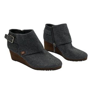 Dr Scholl's Create Gray Wedge Ankle Boots Size 6.5 Women's